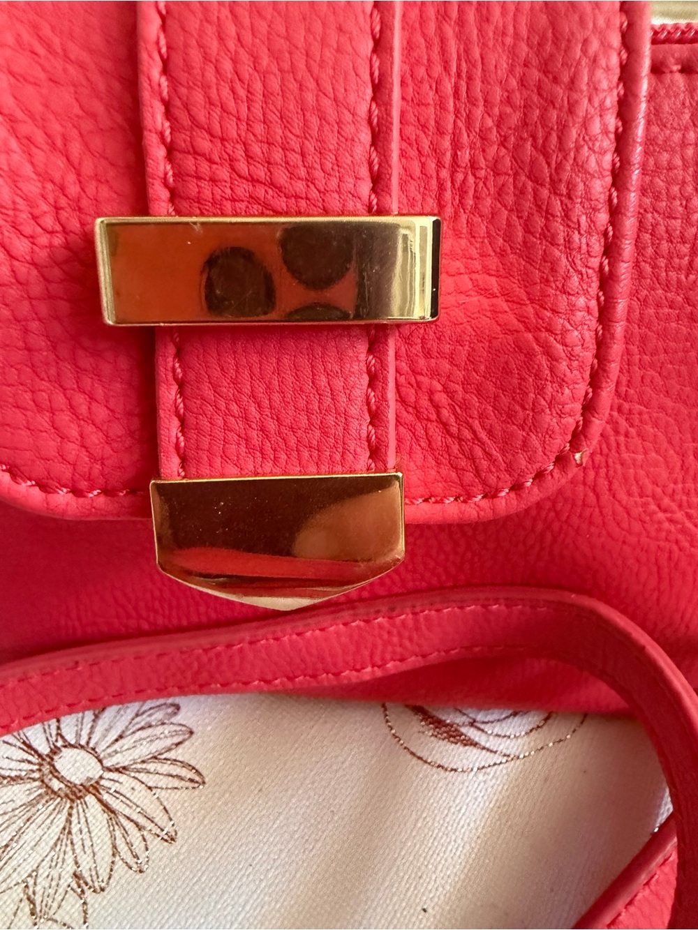 Charming Charlie Coral Pink Multi-Compartment Crossbody Bag - Picture 2 of 10